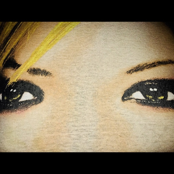 SALE! Unique KELLY CLARKSON Photo Face Print TOP S Y2K - Picture 2 of 5